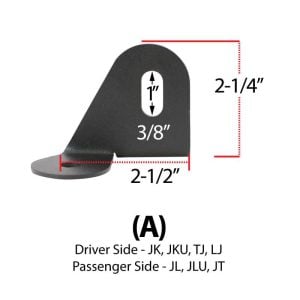 Rugged Radios Antenna Mount for Jeep Wrangler TJ LJ JK JL and Gladiator JT Jeep B Mount