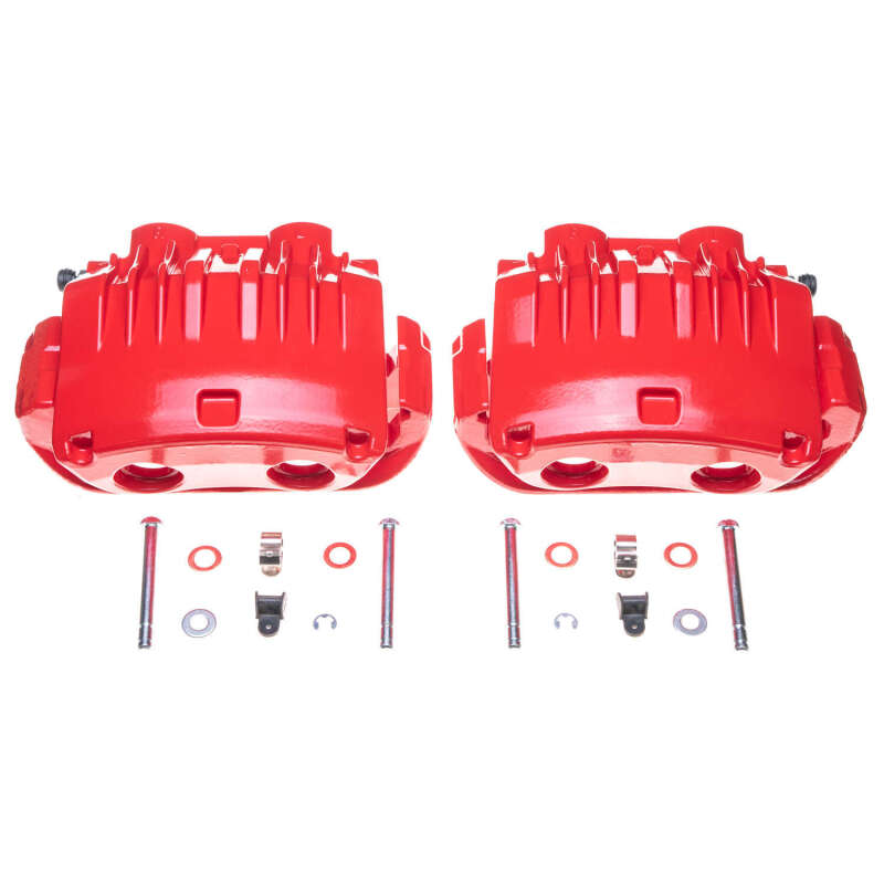 Power Stop 94-98 Ford Mustang Front Red Calipers w/Brackets - Pair - Image 7