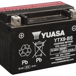 Yuasa YTX9-BS Maintenance Free AGM 12-Volt Battery w/Bottle