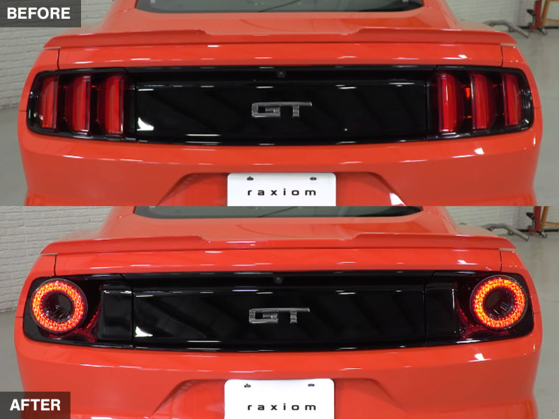 Raxiom 15-22 Ford Mustang Halo LED Tail Lights - Gloss Black Housing (Smoked Lens) - Image 4