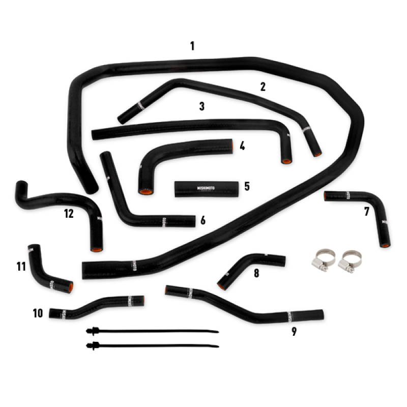 Mishimoto 2015 Subaru WRX Black Silicone Radiator Coolant Ancillary Hoses Kit - Image 10