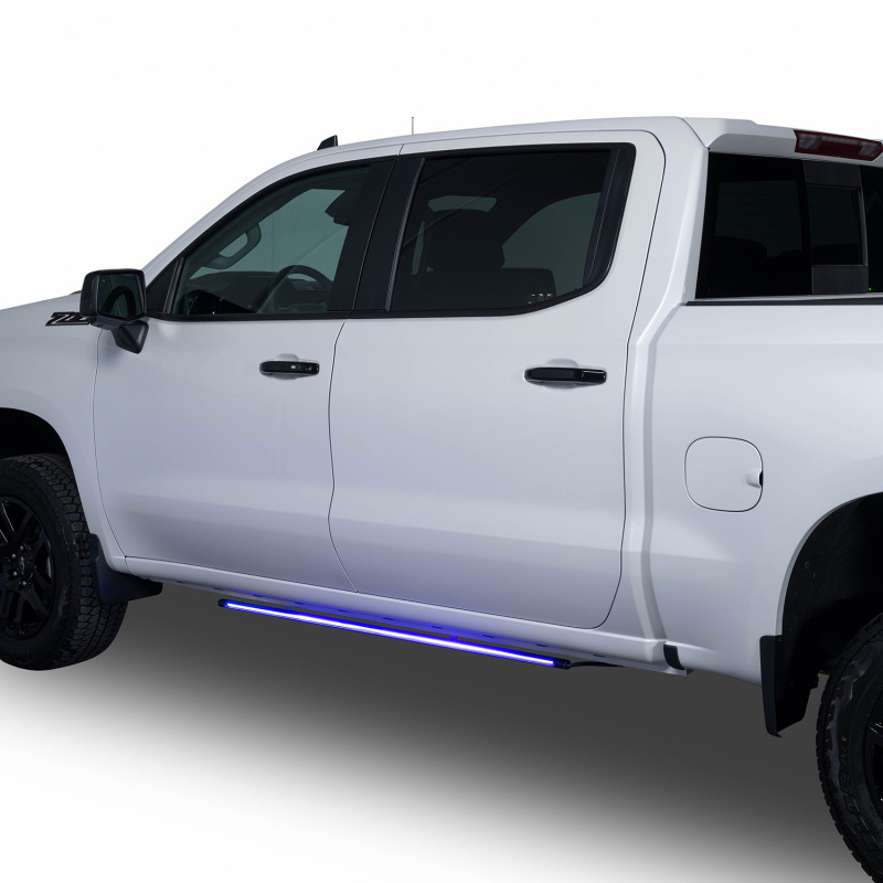 Putco 15-24 Chevrolet Silverado HD Blade Rocker Kits Sideliners - Red/Blue w/ White Override - Image 4