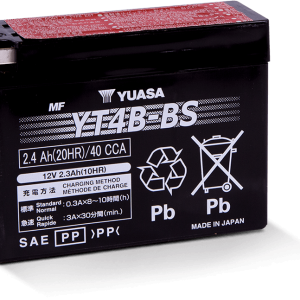 Yuasa YT4B-BS Maintenance Free AGM 12-Volt Battery w/Bottle