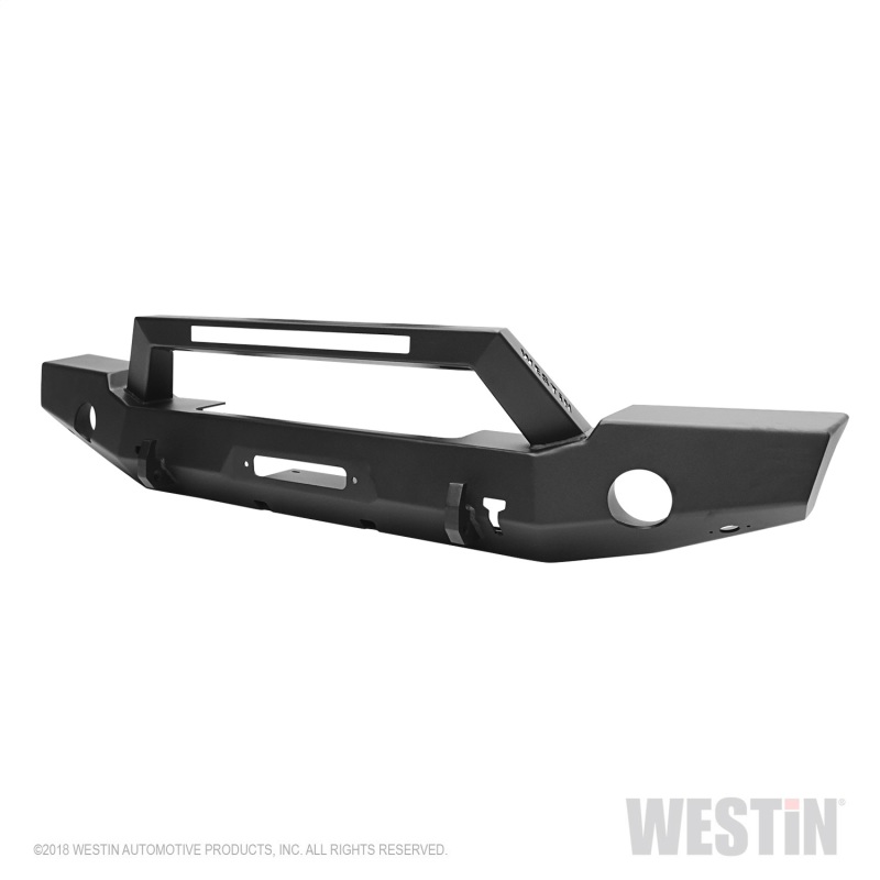 Westin 18-20 Jeep Wrangler WJ2 Full Width Front Bumper w/LED Light Bar Mount Textured Black - Image 2