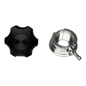 11 PSI 0.7 BAR Pressure Cap with Flanged 32mm Weld On Neck | Black Anodized Finish