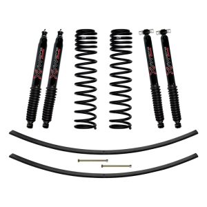 Skyjacker Jeep XJ 3in FR Dual Rate Long Coil Suspension Lift Kit w/RR Add-A-Leaf/Black Max Shocks