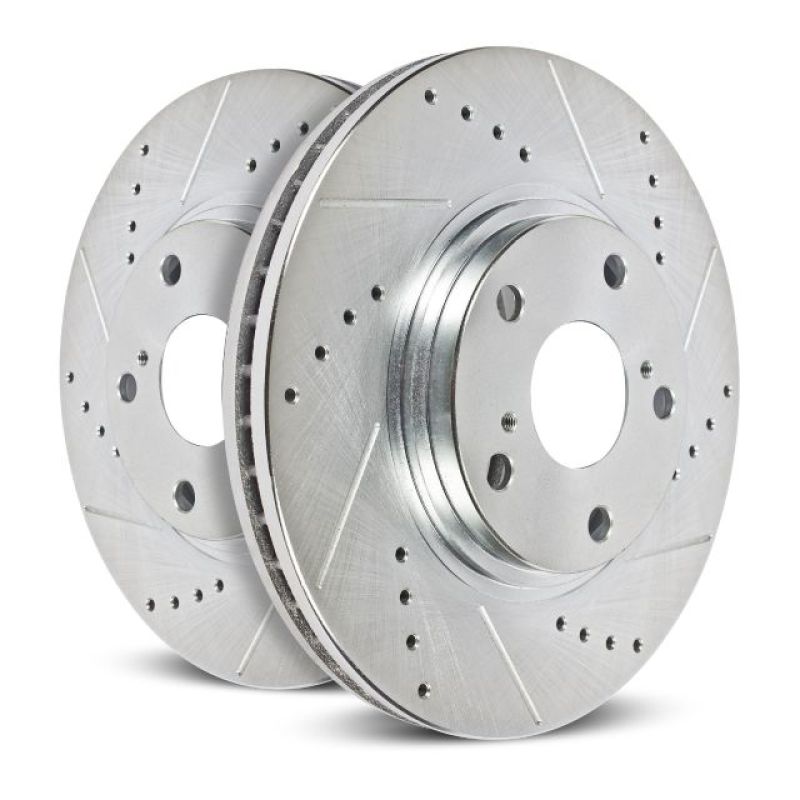 Power Stop 17-18 Mercedes-Benz C43 AMG Rear Evolution Drilled & Slotted Rotors - Pair - Image 3