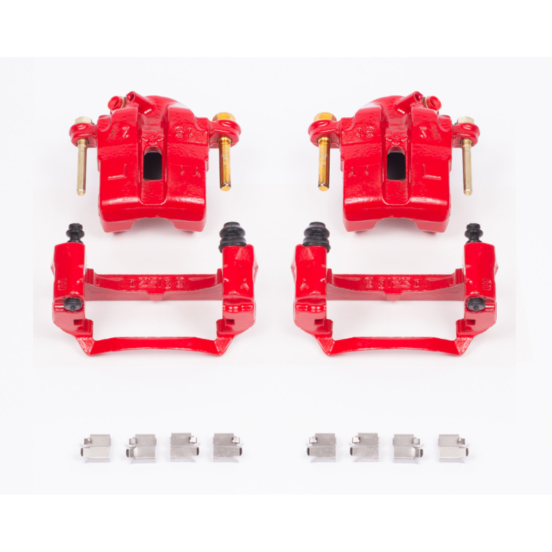 Power Stop 94-97 Mazda Miata Front Red Calipers w/Brackets - Pair - Image 3