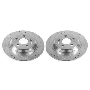 Power Stop 11-15 Volvo S60 Rear Evolution Drilled & Slotted Rotors - Pair
