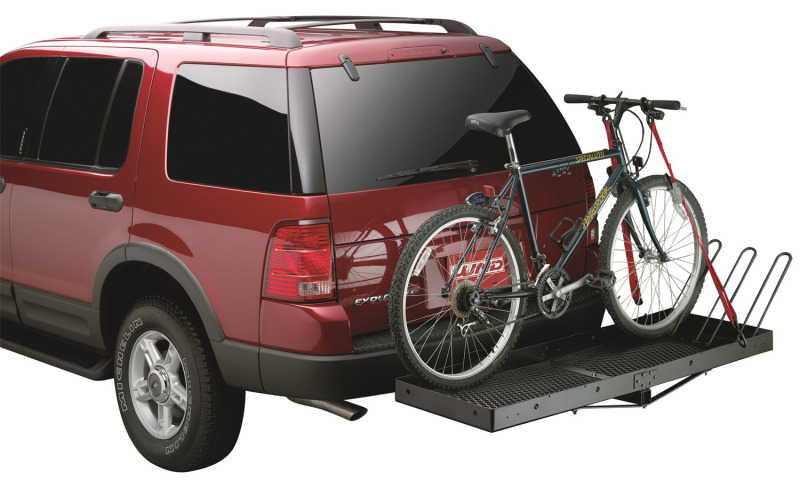 Lund Universal Cargo Bike Attachment 20x60 Non-Folding Steel Carrier - Black - Image 7