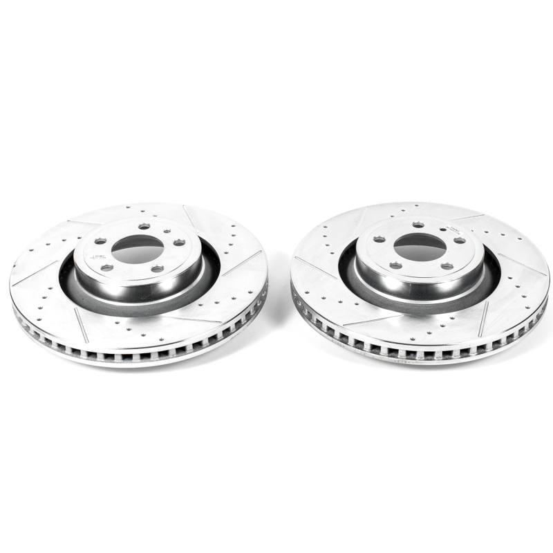Power Stop 15-19 Ford Mustang Front Evolution Drilled & Slotted Rotors - Pair - Image 2
