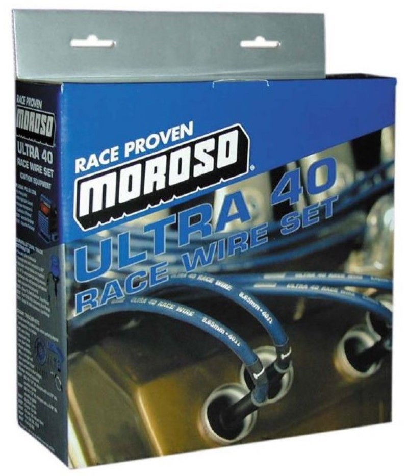 Moroso Chevrolet Big Block Ignition Wire Set - Ultra 40 - Unsleeved - Non-HEI - Over Valve - Blue - Image 2
