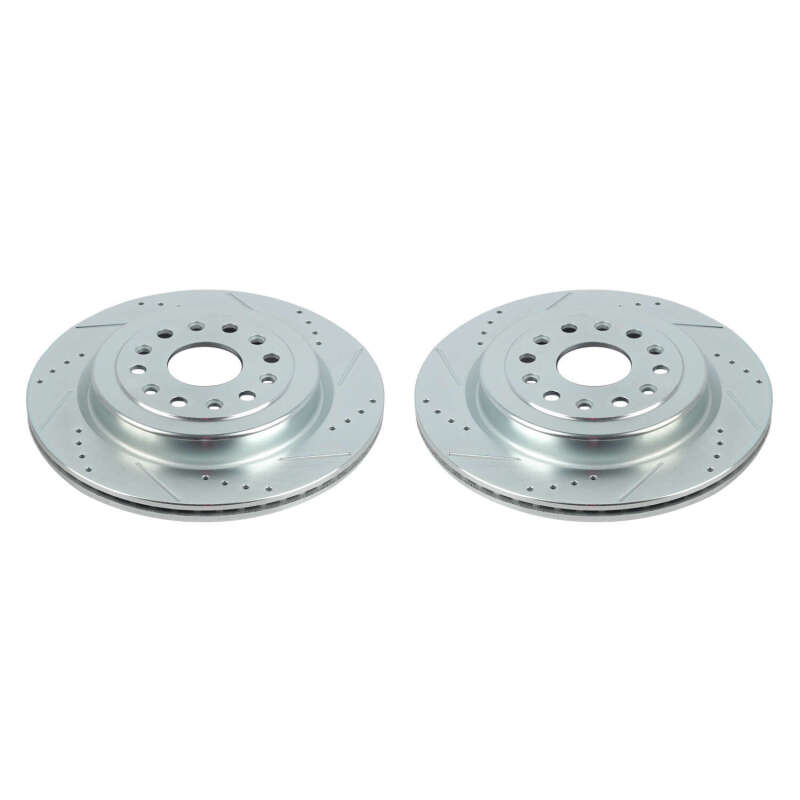 Power Stop 19-20 Ram 1500 Rear Evolution Drilled & Slotted Rotors - Pair - Image 2