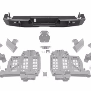 Rugged Ridge 20-24 Jeep Gladiator Wingmate Rear Bumper (Max Spare Wheel/Tire 37in. Dia.) - Tex. Blk