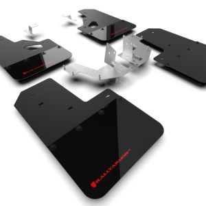 Rally Armor 21-25 Ford Bronco (Plstc Bmpr + RR - NO Rptr/Sprt) Blk Mud Flap w/Red Logo