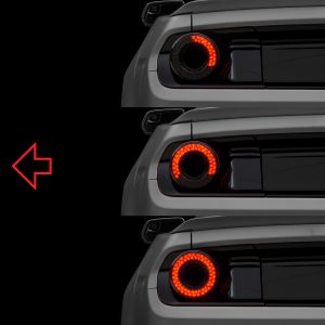 Raxiom 15-22 Ford Mustang Halo LED Tail Lights - Gloss Black Housing (Smoked Lens)