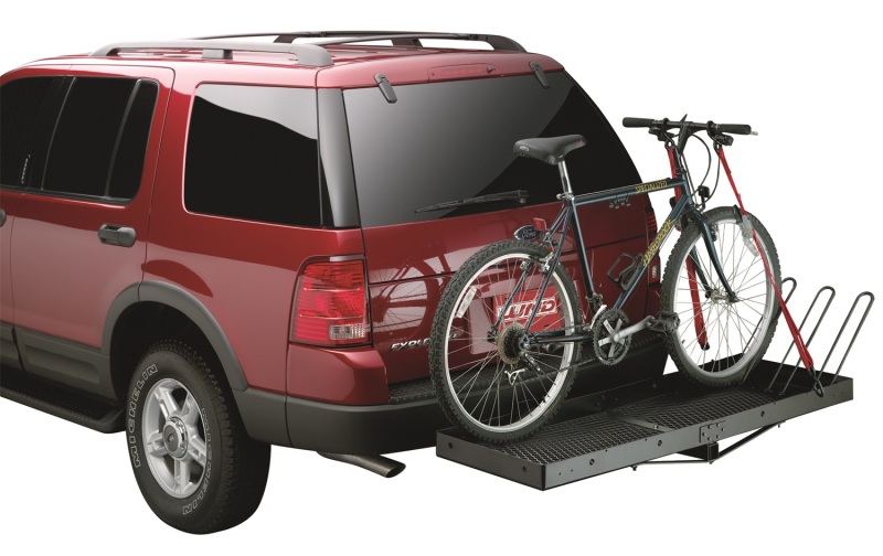 Lund Universal Cargo Bike Attachment 20x60 Non-Folding Steel Carrier - Black - Image 3