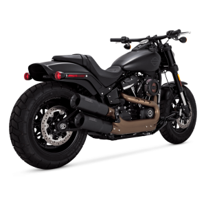 Vance & Hines HD Softail 18-22 Fatbob Hi-Output S/O Black Slip-On Exhaust
