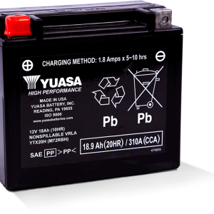 Yuasa YTX20H Maintenance Free AGM 12-Volt Battery