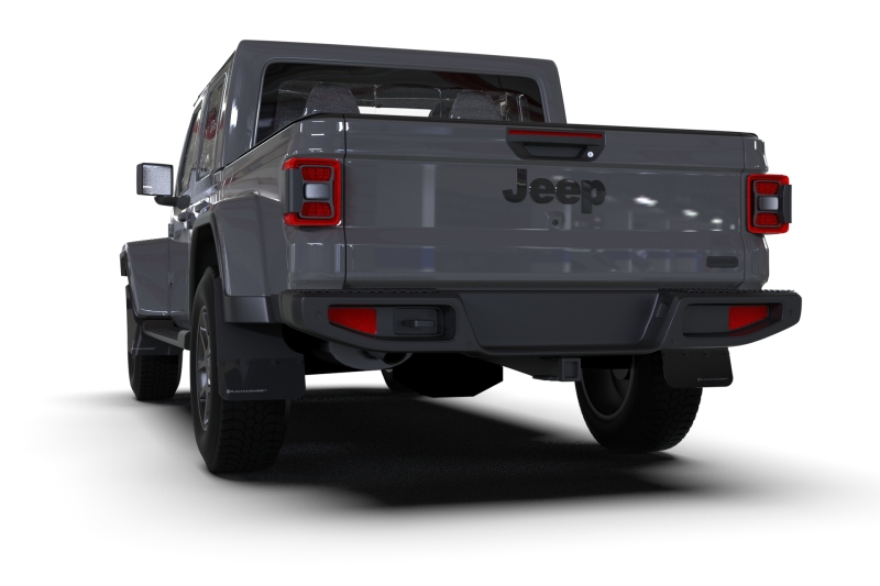 Rally Armor 19-25 Jeep JT Gladiator (Mojave/Rubicon) Black Mud Flap w/Grey Logo - Image 5