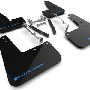 Rally Armor 23-26 Toyota GR Corolla Black Mud Flap w/Light Blue Logo