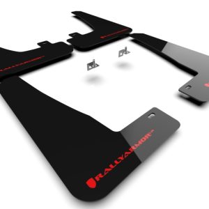 Rally Armor 22-26 Tesla Model X Black UR Mud Flap w/Red Logo