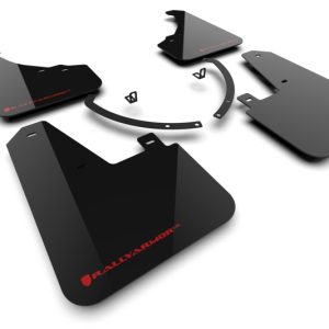 Rally Armor 24-26 Hyundai Santa Fe Black Mud Flap w/Red Logo