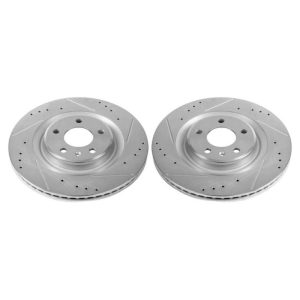 Power Stop 17-19 Audi A4 Rear Evolution Drilled & Slotted Rotors - Pair