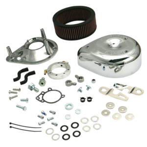 S&S Cycle 91-06 Carbureted XL Sportster Models Teardrop Air Cleaner Kit - Chrome