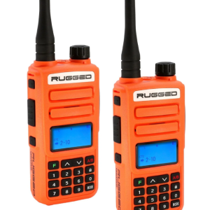 Rugged Radios 2 PACK - Rugged GMR2 PLUS - GMRS / FRS Two Way Handheld Radios Safety Orange