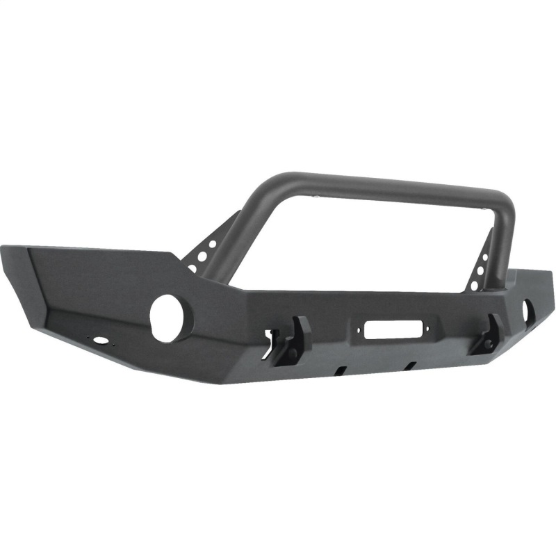 Westin 18-19 Jeep Wrangler JL WJ2 Full Width Front Bumper w/Bull Bar Textured Black - Image 3