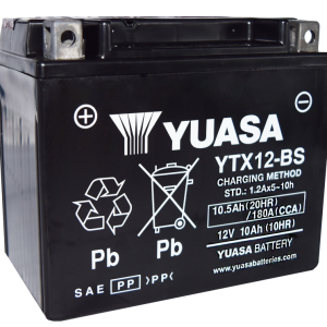 Yuasa YTX12-BS Maintenance Free AGM 12-Volt Battery w/Bottle
