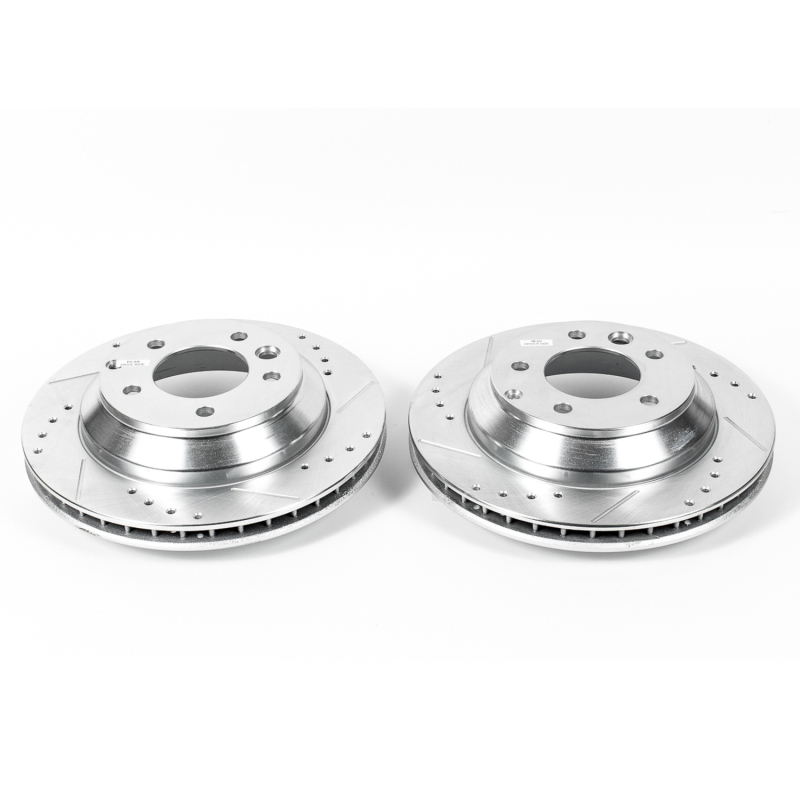 Power Stop 07-15 Audi Q7 Rear Evolution Drilled & Slotted Rotors - Pair - Image 2