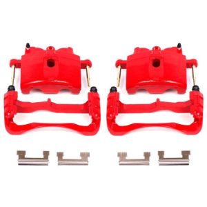 Power Stop 00-04 Cadillac DeVille Front Red Calipers w/Brackets - Pair