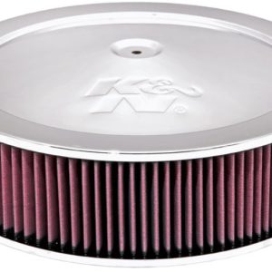 K&N 14in Red Custom Air Cleaner Assembly - 5.125in ID x 14in OD x 3.75in H x 1.25in Drop Base