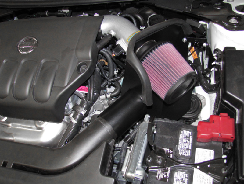 K&N 07-10 Nissan Altima 2.5L Silver Typhoon Short Ram Intake - Image 4