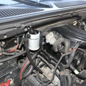 J&L 99-04 Ford Lightning Passenger Side Oil Separator 3.0 - Clear Anodized