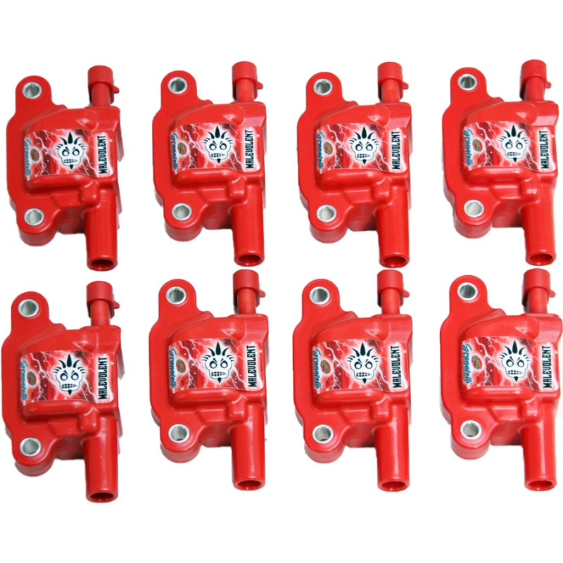 Granatelli 05-17 GM LS LS1/LS2/LS3/LS4/LS5/LS6/LS7/LS9/LSA Malevolent Coil Packs - Red (Set of 8) - Image 4