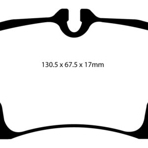 EBC 09-12 Porsche 911 (997) (Cast Iron Rotor only) 3.6 Carrera 2 Yellowstuff Rear Brake Pads