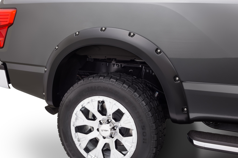 Bushwacker 16-18 Nissan Titan XD Pocket Style Flares 4pc 78.0in Bed - Black - Image 10