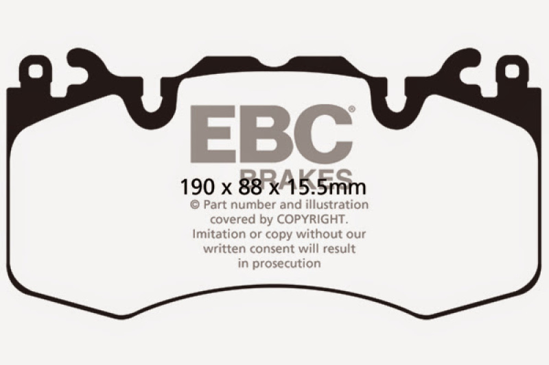 EBC 13+ Land Rover Range Rover 3.0 Supercharged Yellowstuff Front Brake Pads - Image 6
