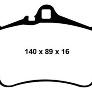 EBC 03-05 Porsche 911 (996) (Cast Iron Rotor only) 3.6 Carrera 4S Yellowstuff Front Brake Pads