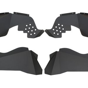 Fishbone Offroad 07-18 Jeep JK Wrangler Front/Rear Inner Fenders -Aluminum - Blk Pwdrcoat (Set Of 4)