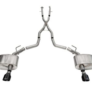 Corsa 2011-2025 Dodge Durango Xtreme 2.5in Cat-Back Dual Rear Exit w/ Single 4.5in Black PVD Tips