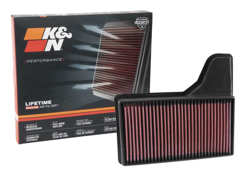 K&N Replacement Panel Air Filter for 2015 Ford Mustang 2.3L L4/3.7L V6/5.0L V8 - Image 9