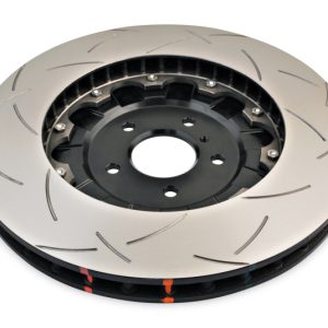 DBA 09-11 Nissan GTR R-35 Front Slotted 5000 Series 2 Piece Rotor Assembled w/ Black Hat