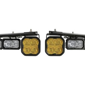 Diode Dynamics 2021 Ford Bronco Stage Series Fog Pocket Kit - Yellow Pro