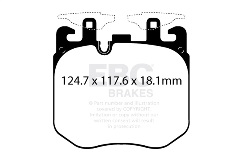 EBC 2019+ BMW X7 Bluestuff Front Brake Pads - Image 7
