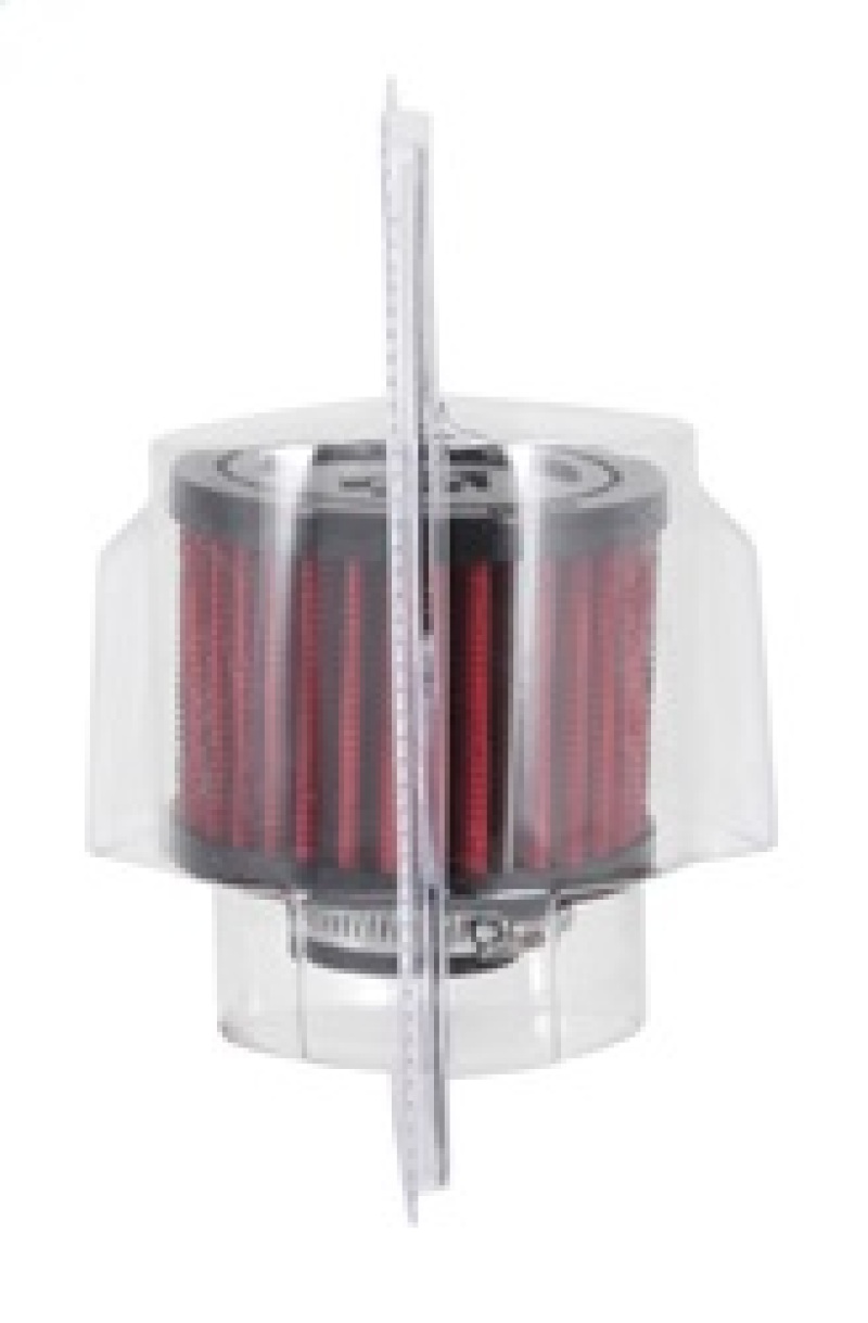 K&N 1 inch ID 3 inch OD 2.375 inch H Rubber Base Crankcase Vent Filter - Image 10