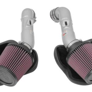 K&N 14-15 Infiniti Q50 3.7L V6 Dual Silver Typhoon Short Ram Intakes